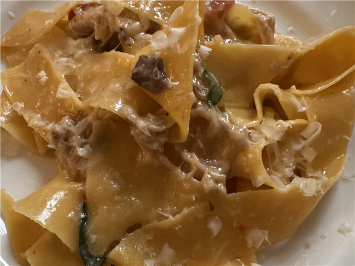 pappardelle with rabbit